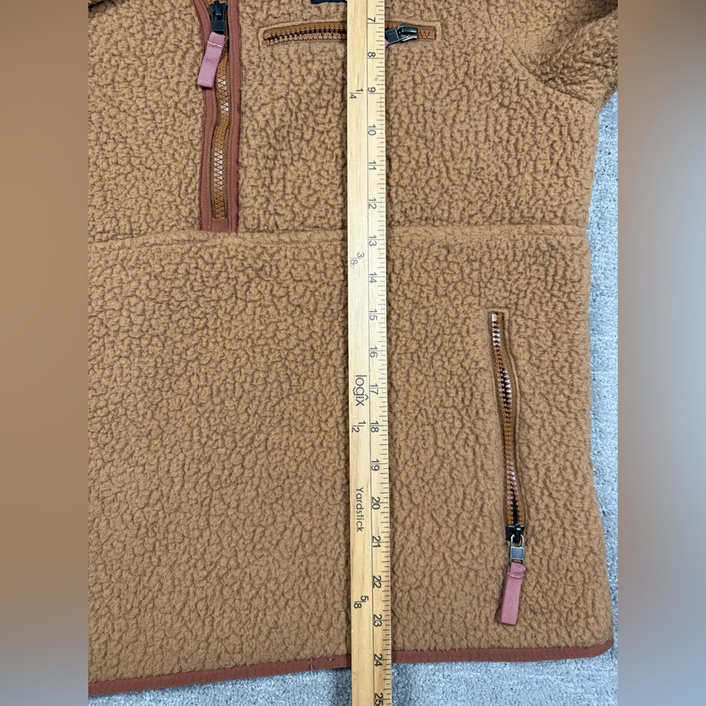 Patagonia Womens Retro Pile Marsupial Brown Pull Over 1/2 Zip Sweater READ M - Picture 8 of 9